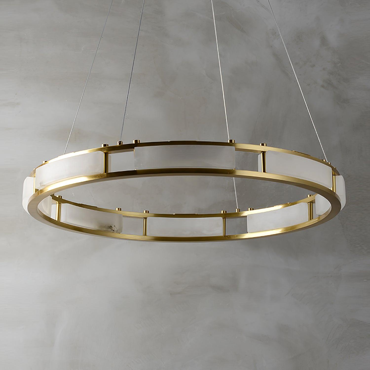 Symiria Luxury Alabaster Ring Pendant Light - Neutralighting