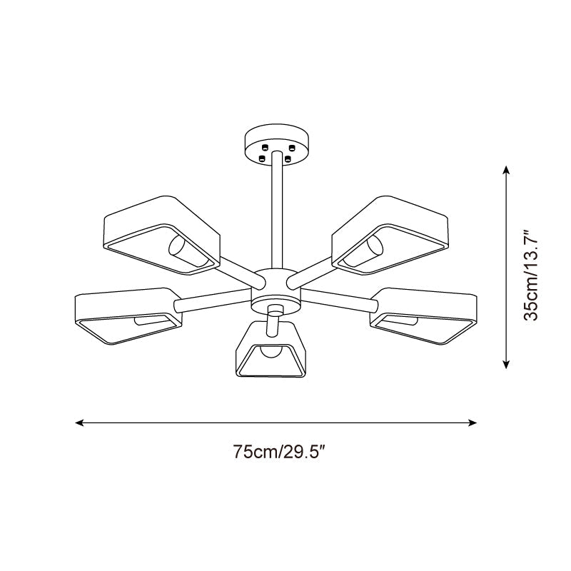 Feyno Travertine & Wood Ceiling Light - Letslighting