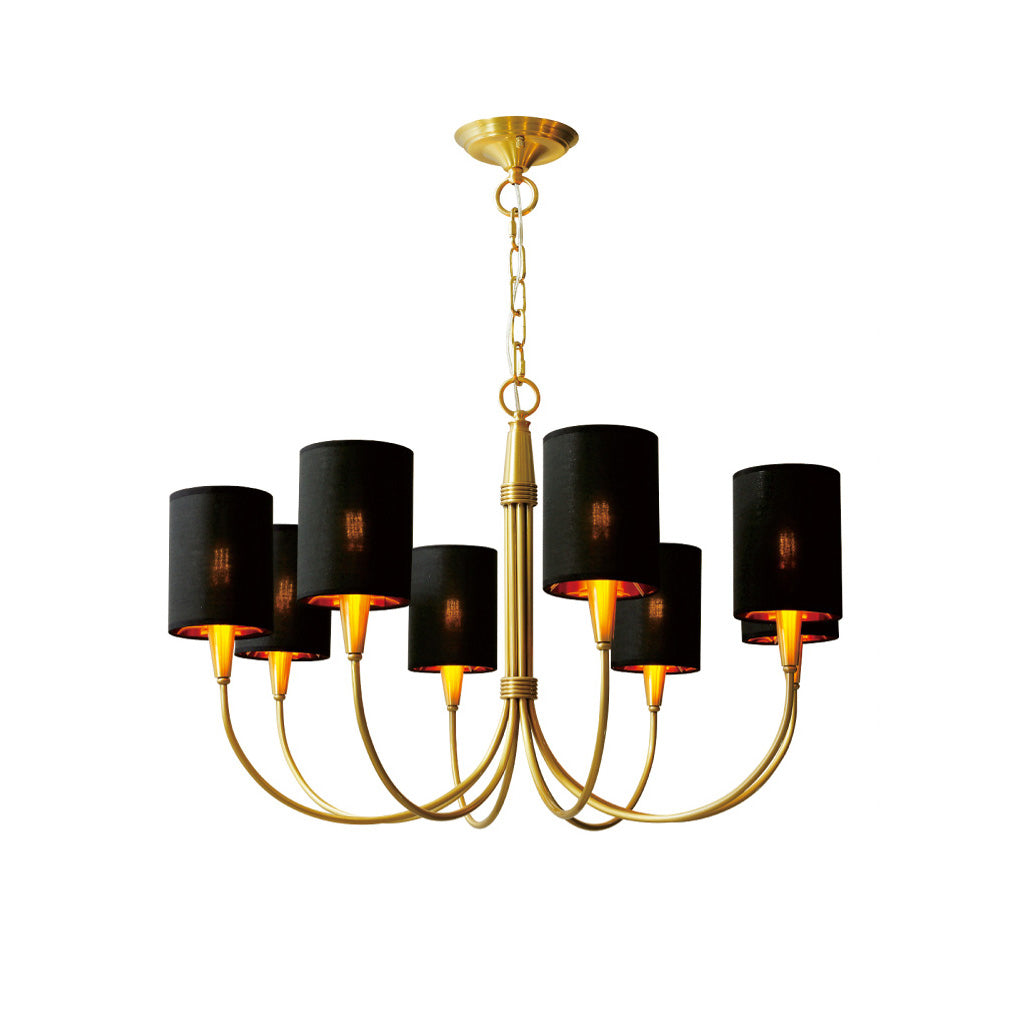 Armira Vintage Industrieller Stoff-Kronleuchter-Letslighting