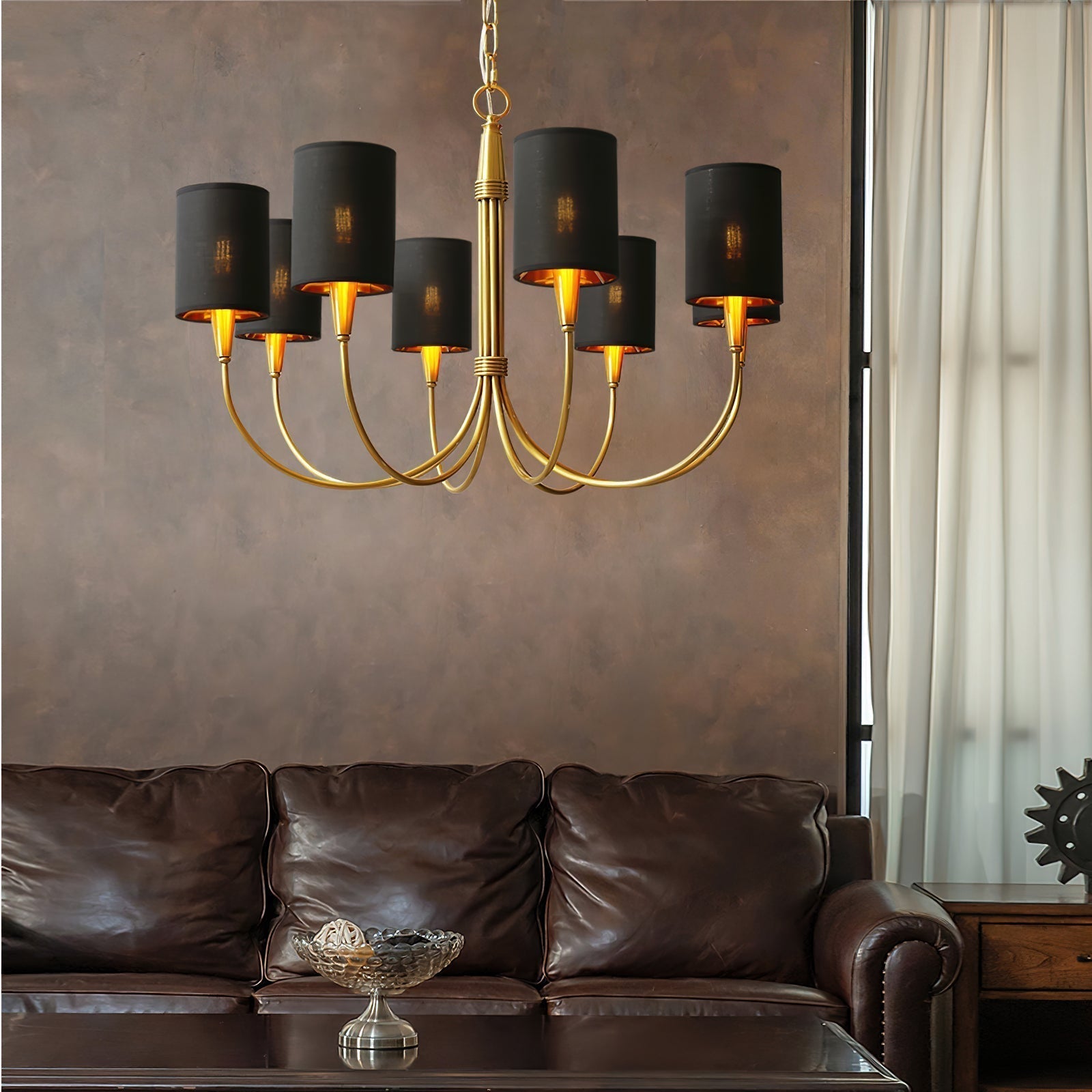Armira Vintage Industrieller Stoff-Kronleuchter-Letslighting