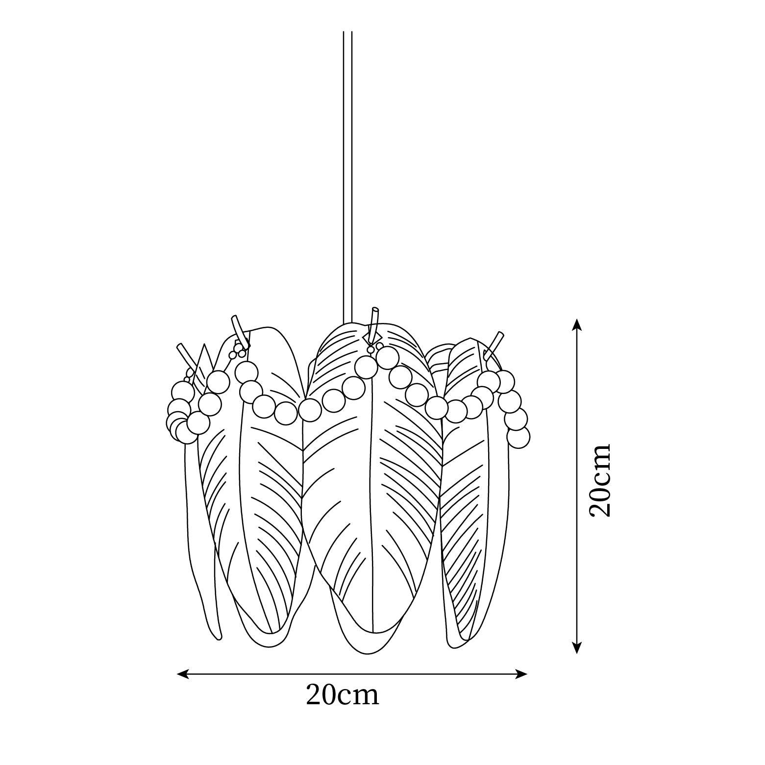 Elysia Pendelleuchte s Glas Perlen Dekoration-Letslighting