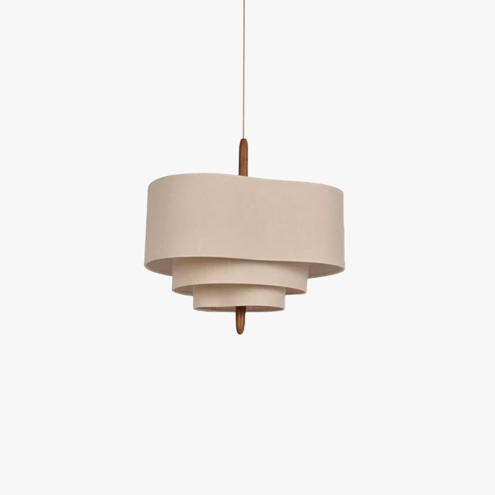 Ritta Modern Pebble Fabric Pendant Light  Three Layers