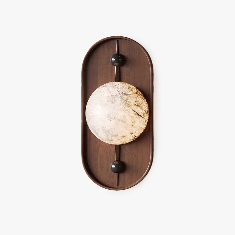 Driftwood Alabaster Wall Lamp Walnut Color