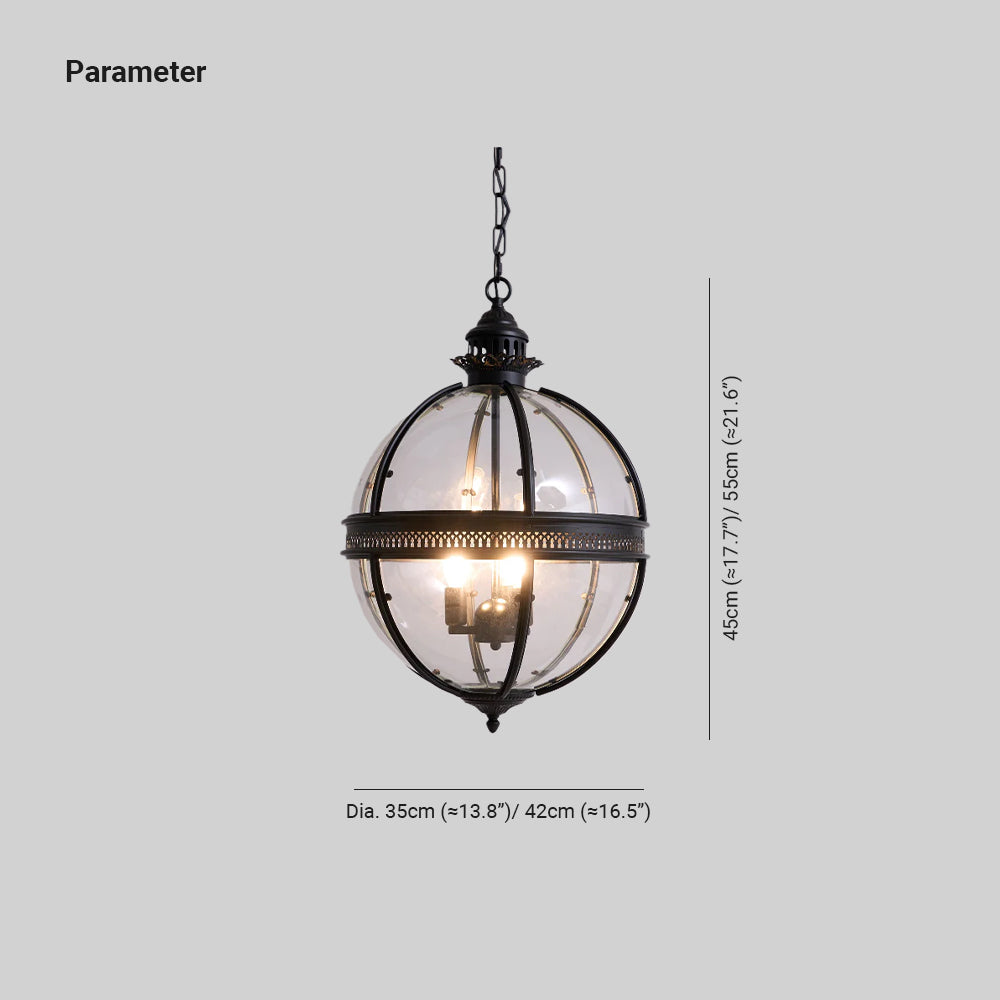 Edward Retro Pendelleuchte aus Glas