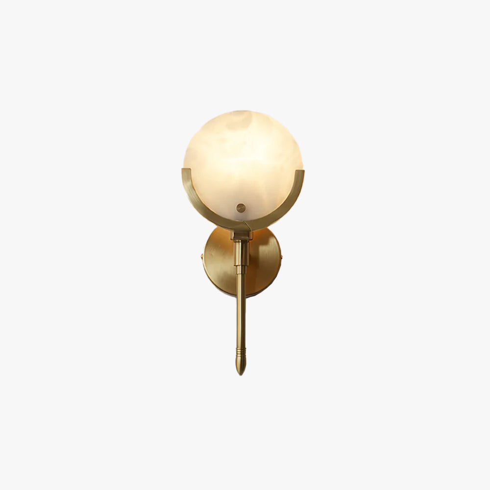 Bravi Wandleuchte aus Messing mit Alabaster