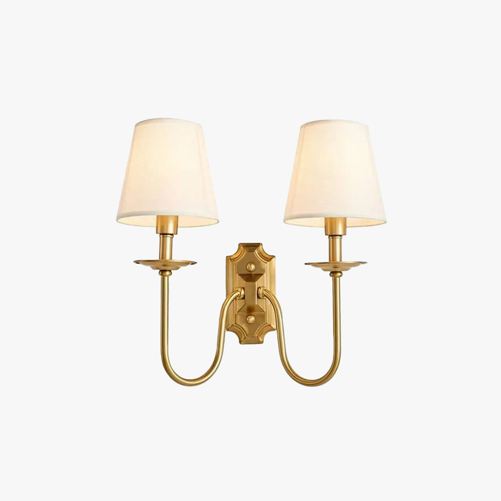 Chloe Vintage Wandleuchte mit Stoffschirmen