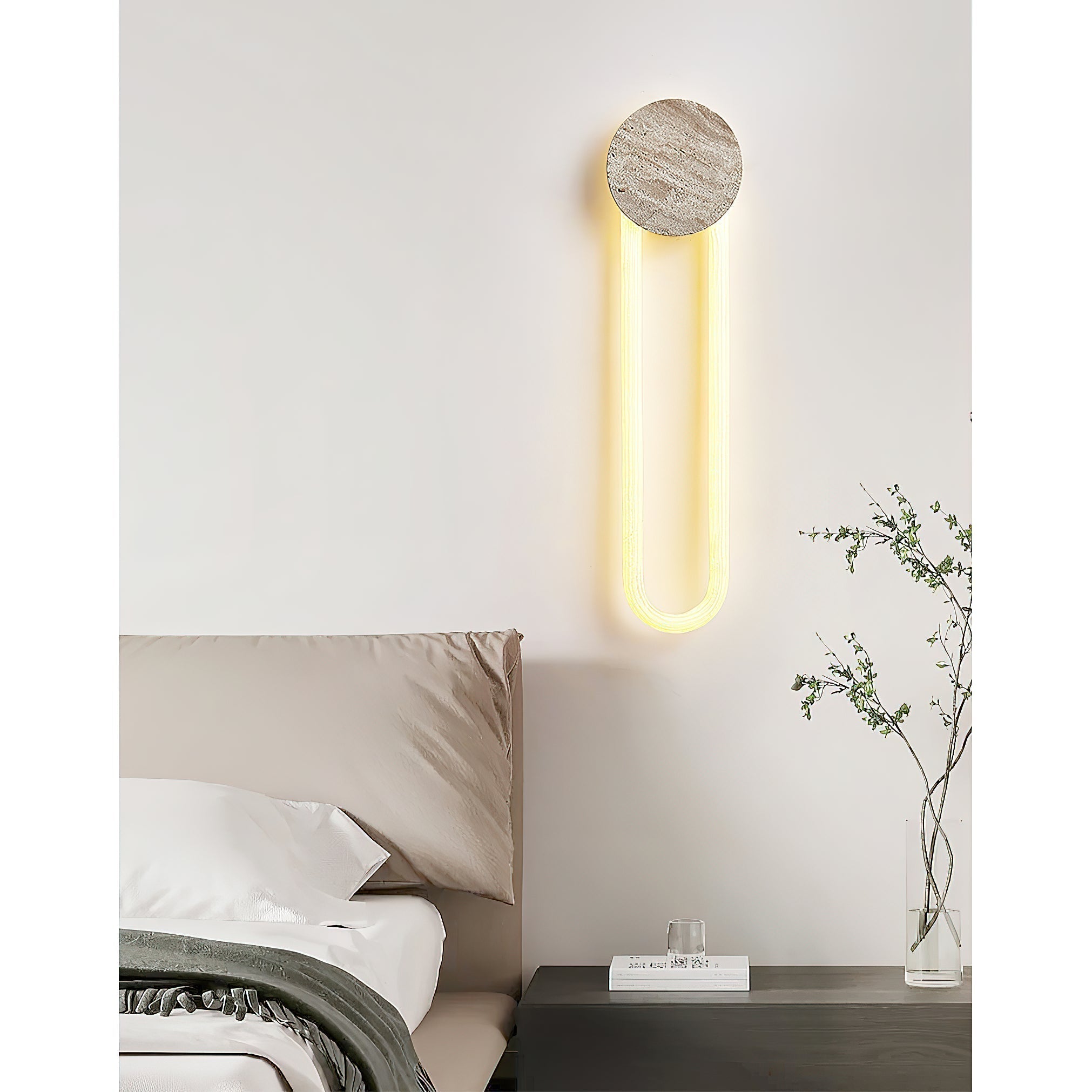 Avynor Modern Minimalist Travertine Wall Lamp - Letslighting