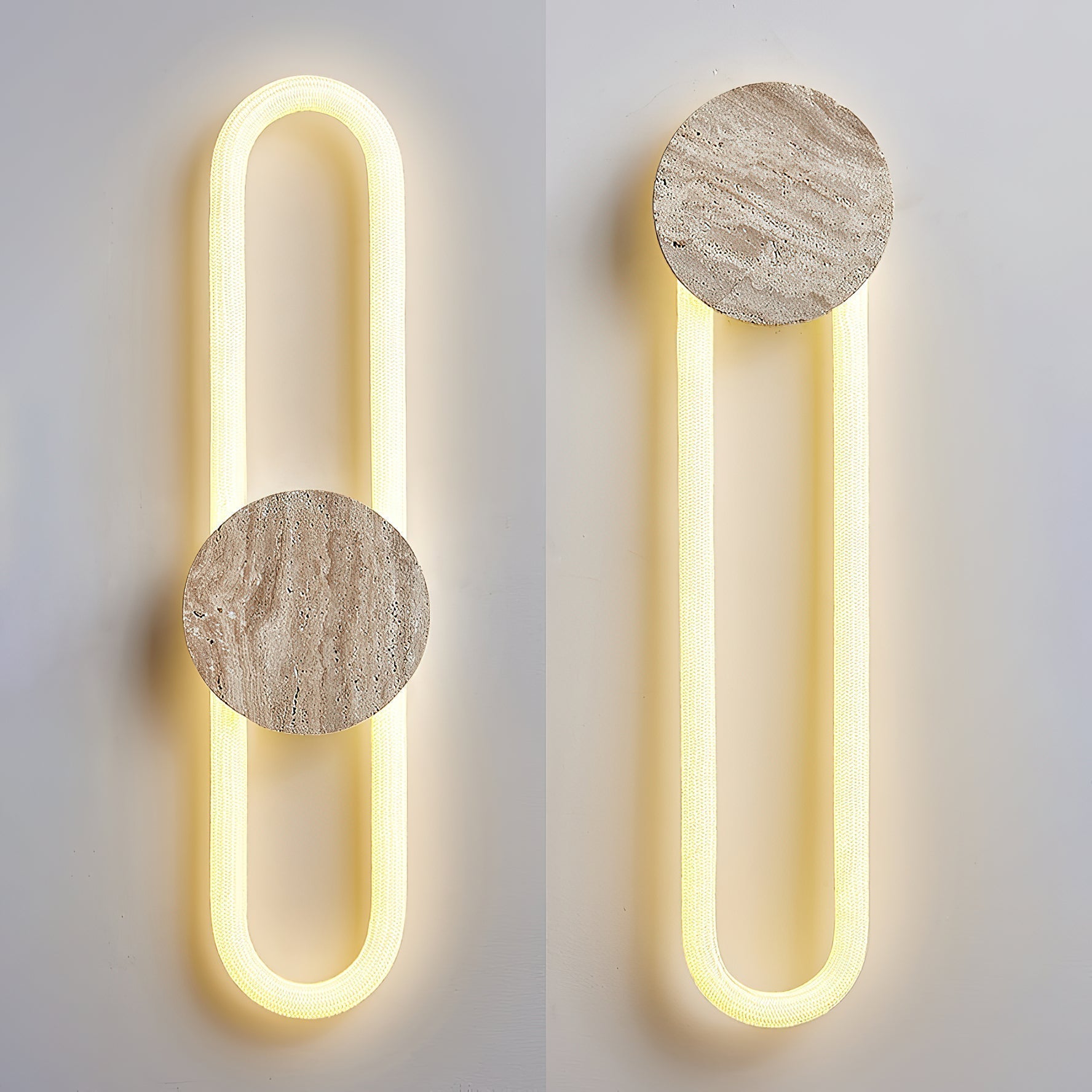 Avynor Modern Minimalist Travertine Wall Lamp - Letslighting