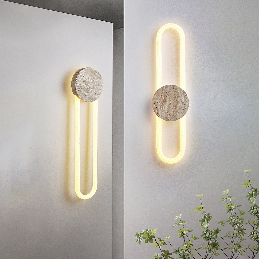 Avynor Modern Minimalist Travertine Wall Lamp - Letslighting