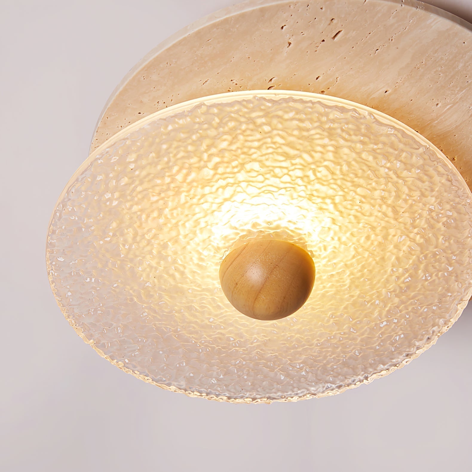 Orlora Circular Travertine Ceiling Light - Neutralighting