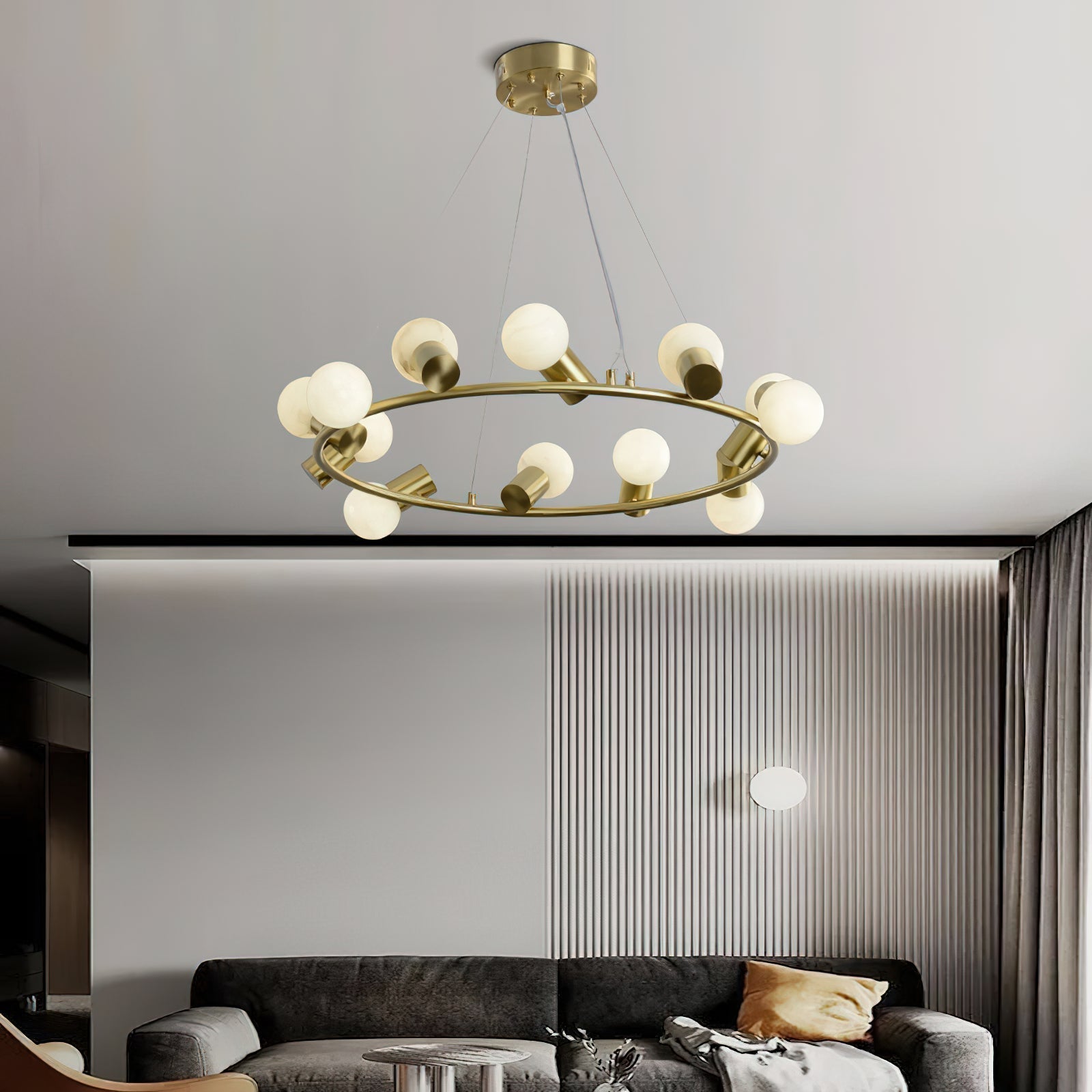 Nyphaiel Postmodern Luxury Alabaster Chandelier - Letslighting