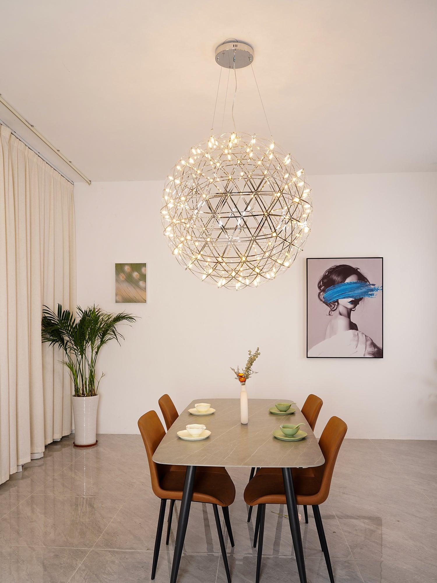 Silver Spark Ball Pendant Light - Blowlighting