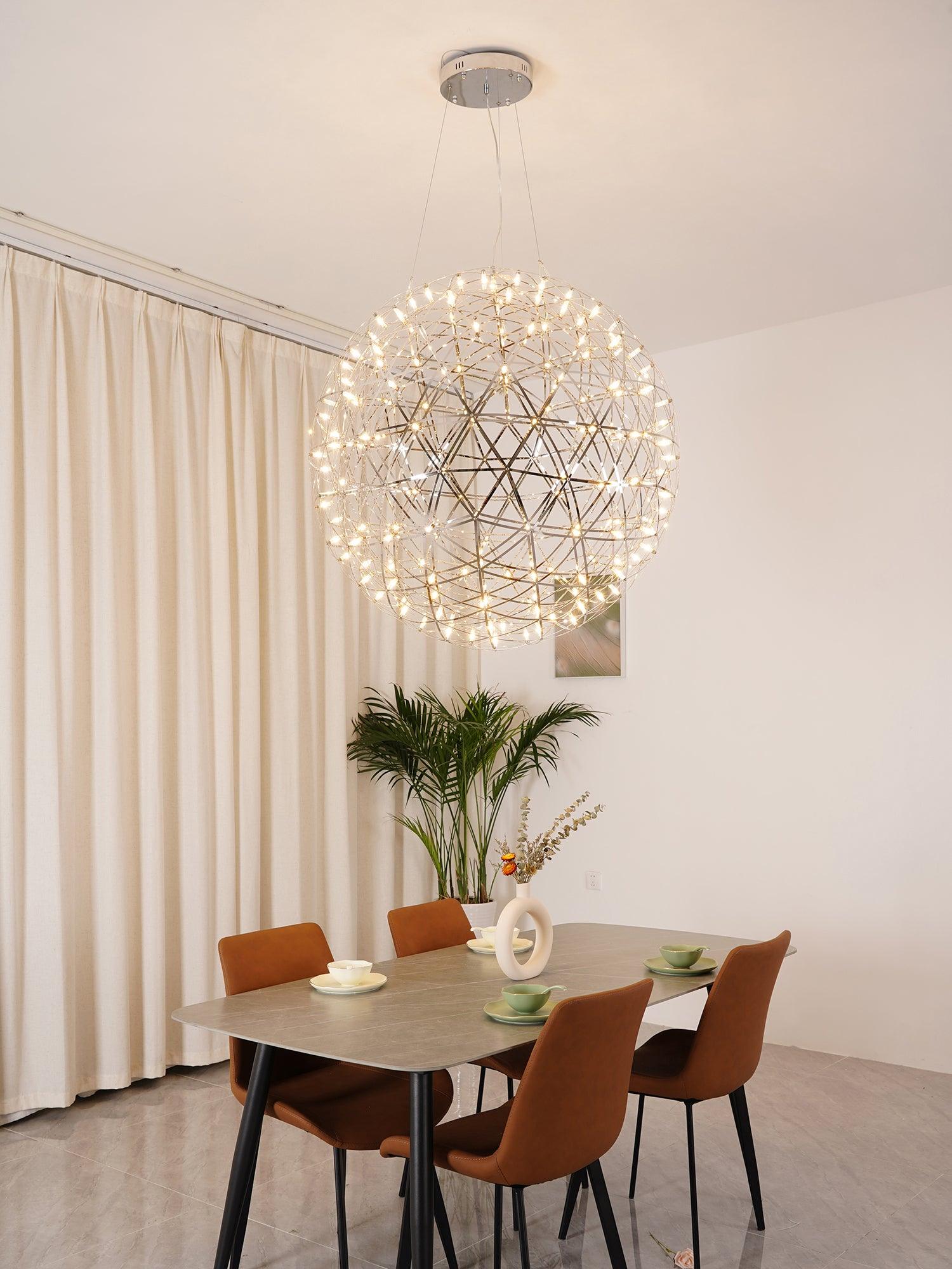 Silver Spark Ball Pendant Light - Blowlighting