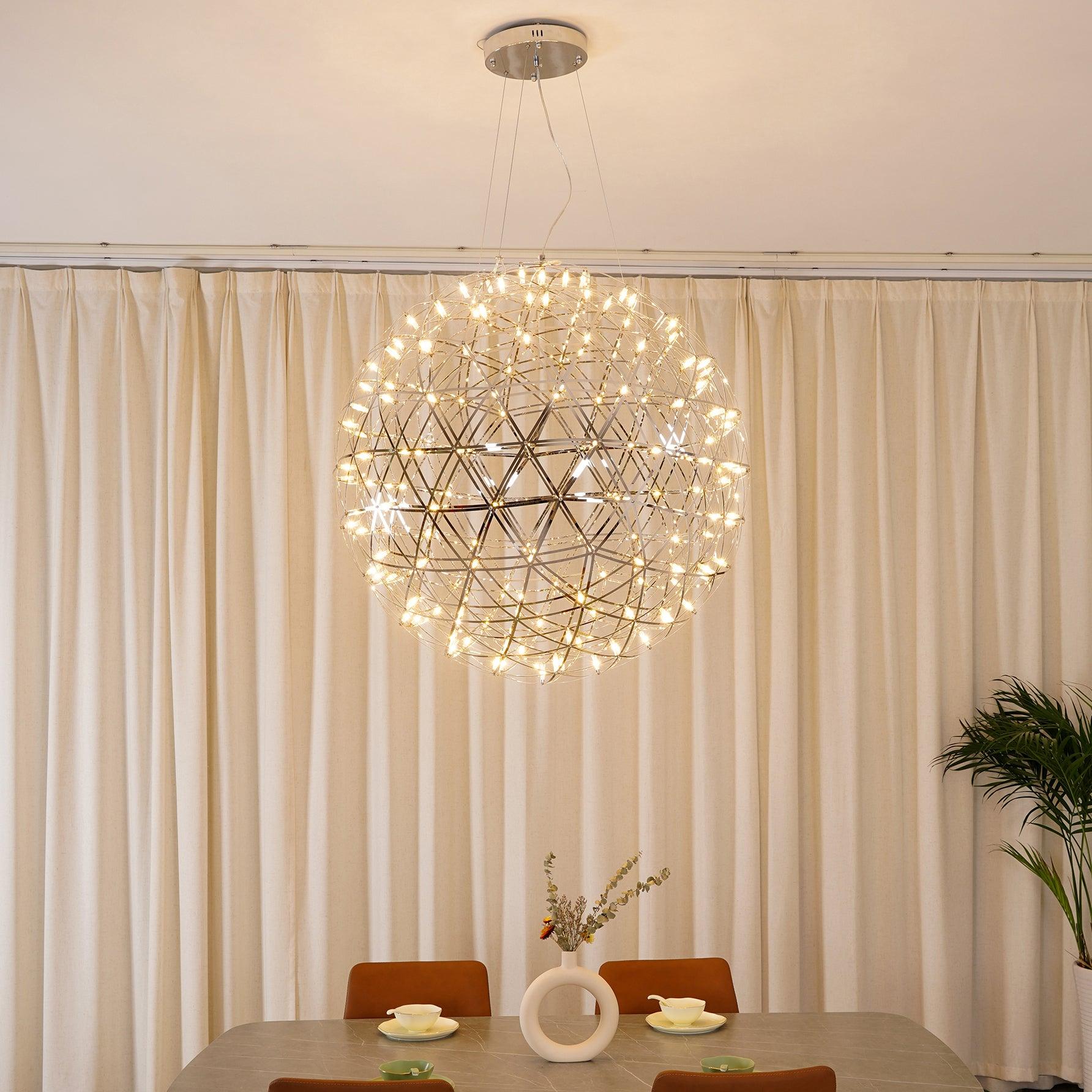Silver Spark Ball Pendant Light - Blowlighting