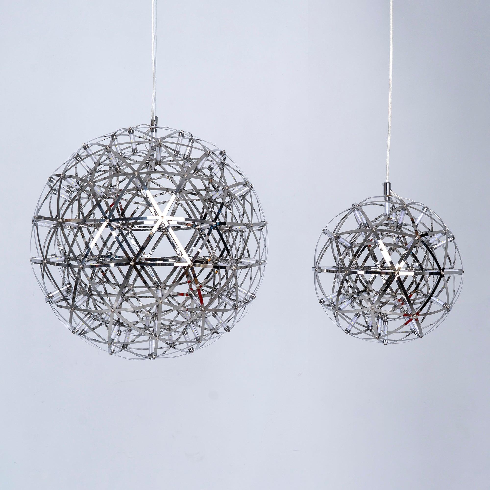 Silver Spark Ball Pendant Light - Blowlighting
