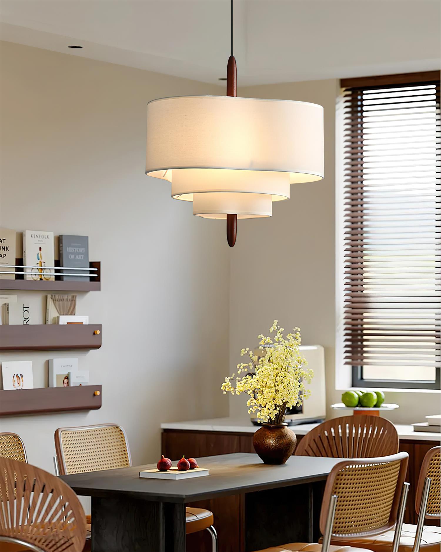 Ophel Pendelleuchte Grün Modern Geschichteter Stoffschirm-Letslighting