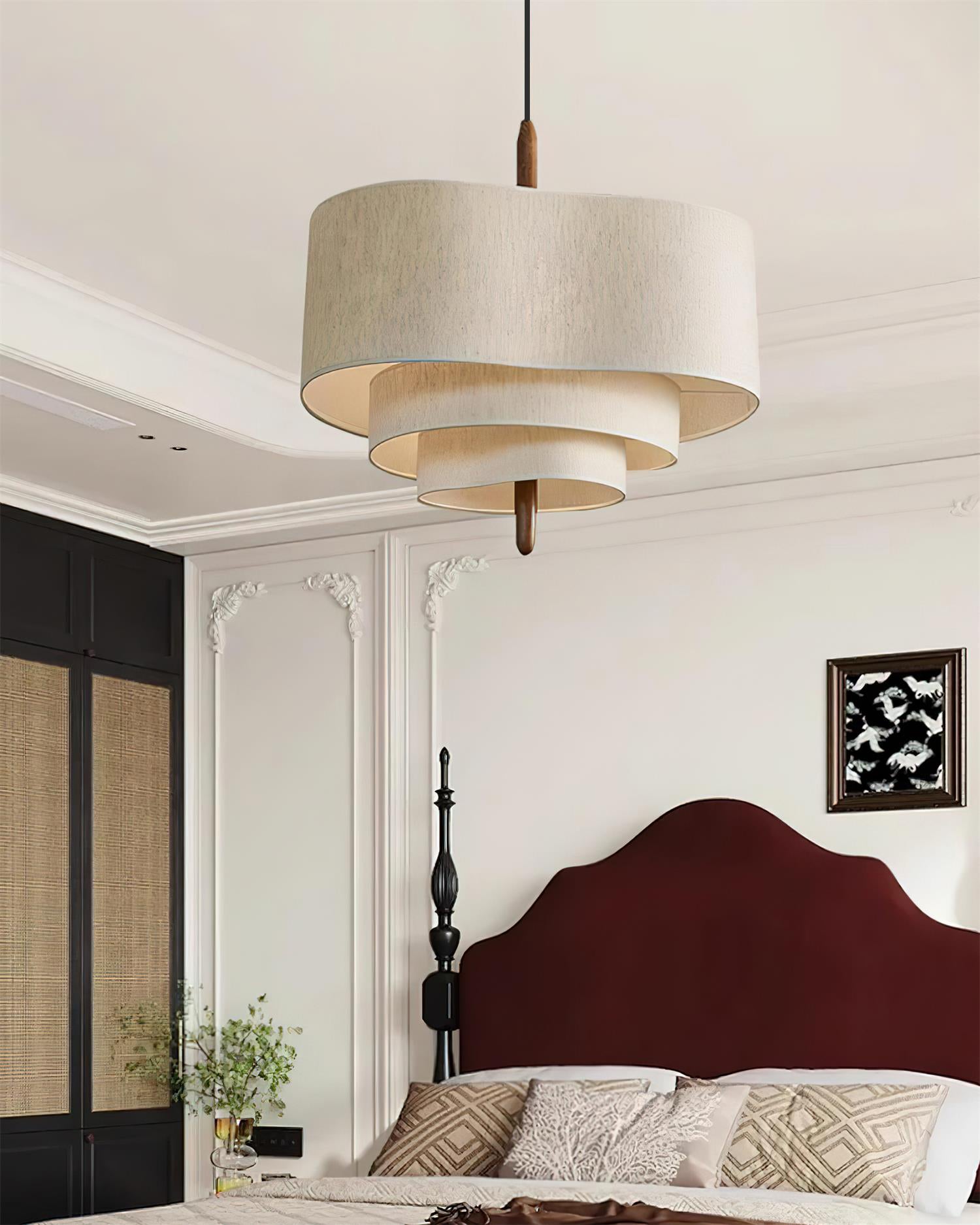 Ophel Pendelleuchte Grün Modern Geschichteter Stoffschirm-Letslighting