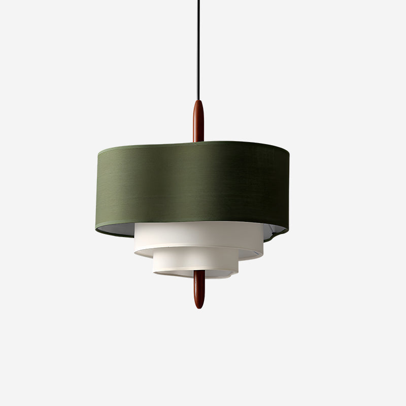 Ophel Pendelleuchte Grün Modern Geschichteter Stoffschirm-Letslighting