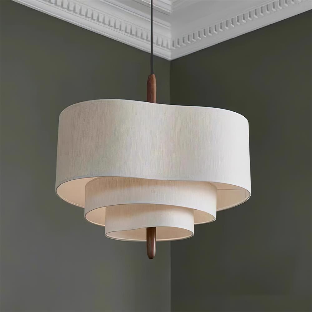 Ophel Pendelleuchte Grün Modern Geschichteter Stoffschirm-Letslighting