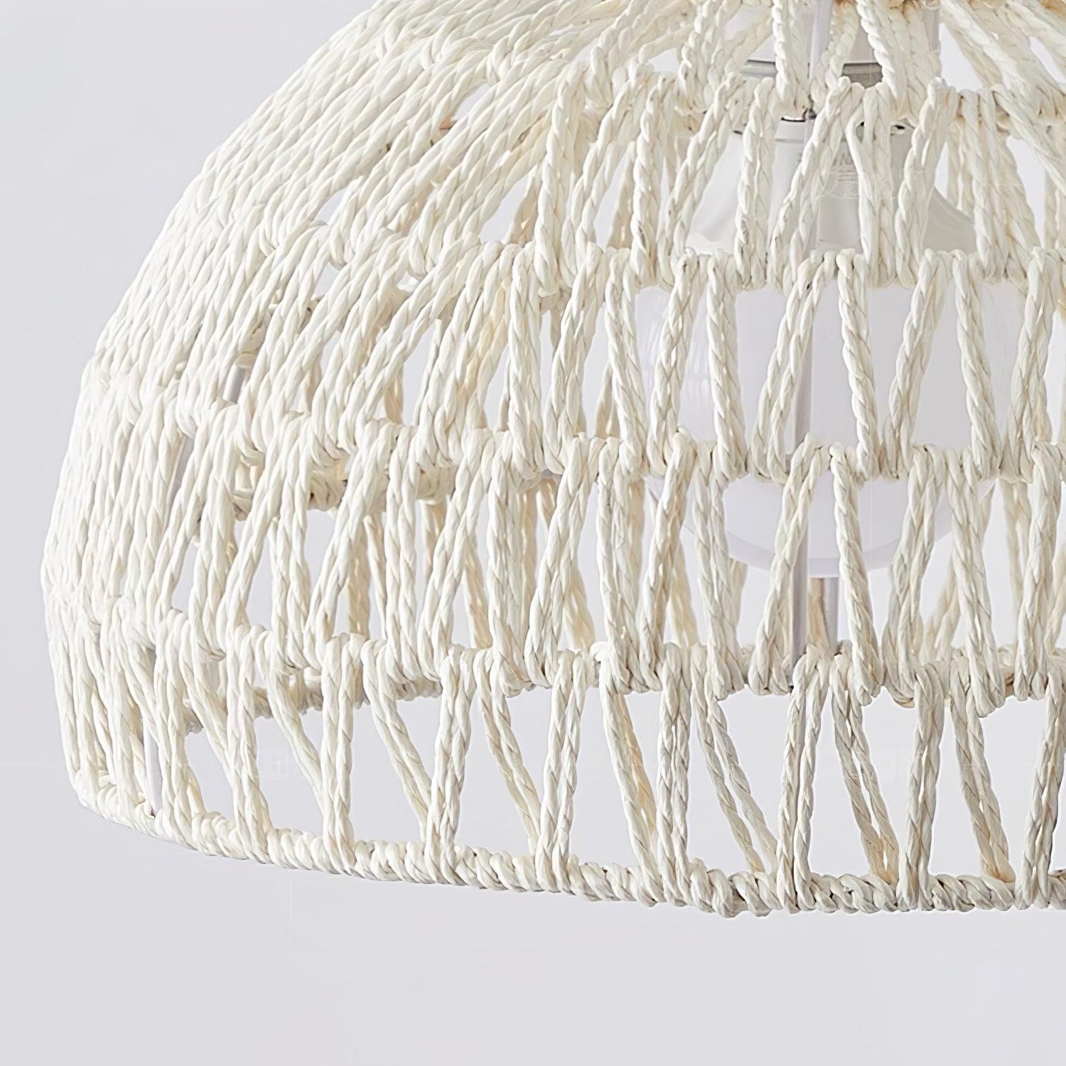 Calyran Rattan Holz Pendelleuchte-Letslighting