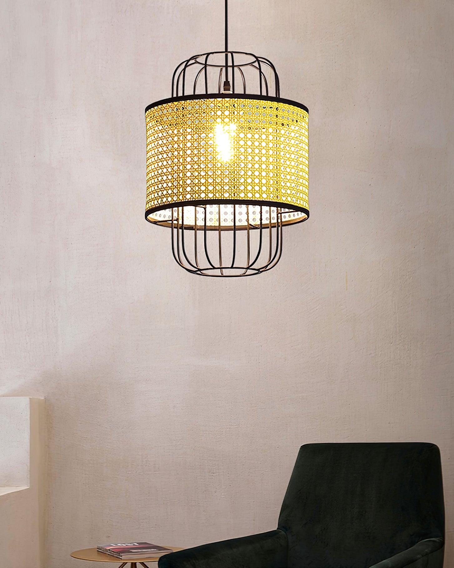 Evtheyra Premium Kunst Rattan Pendelleuchte-Letslighting