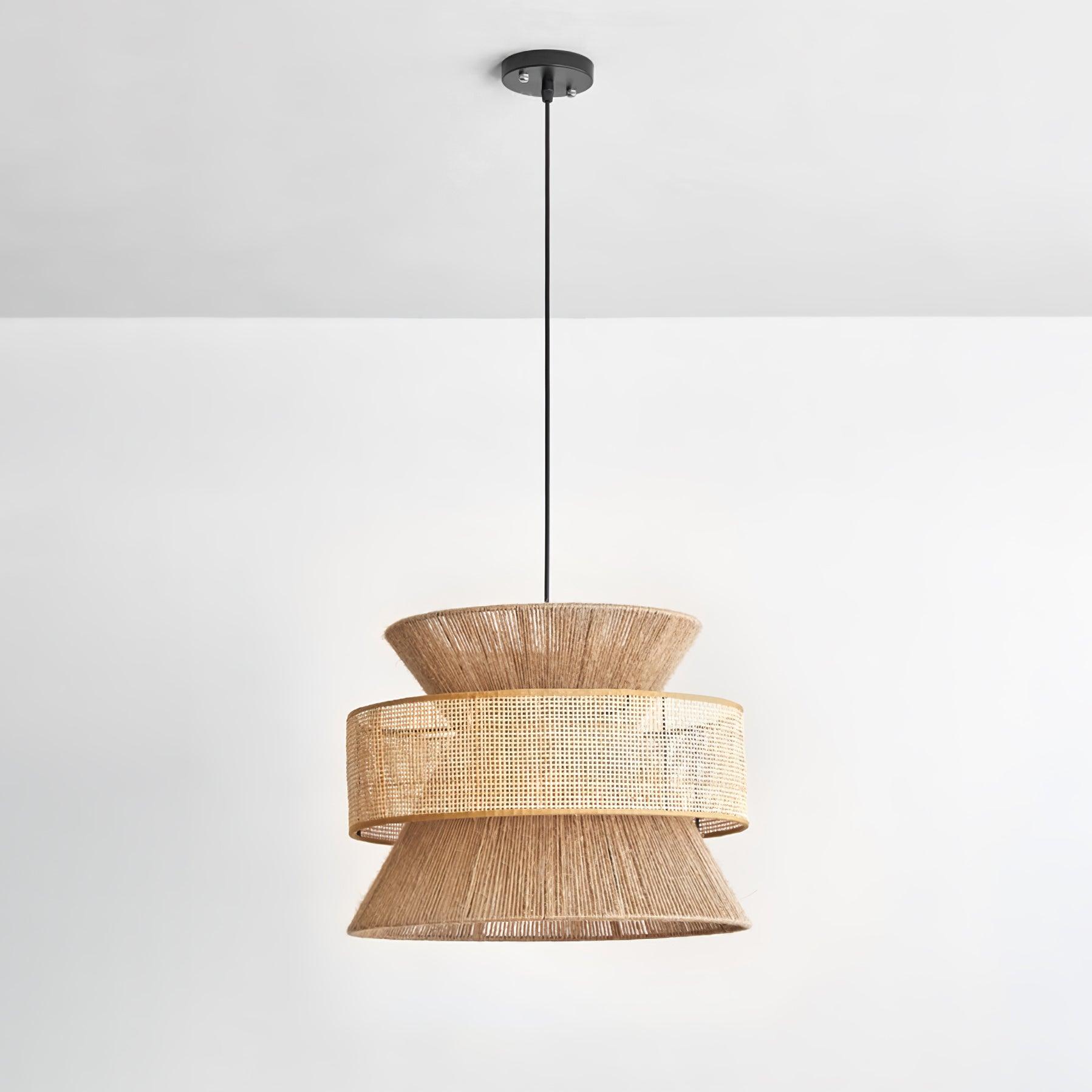 Ophelia Pendelleuchte Natur Rattan Geflochten-Letslighting