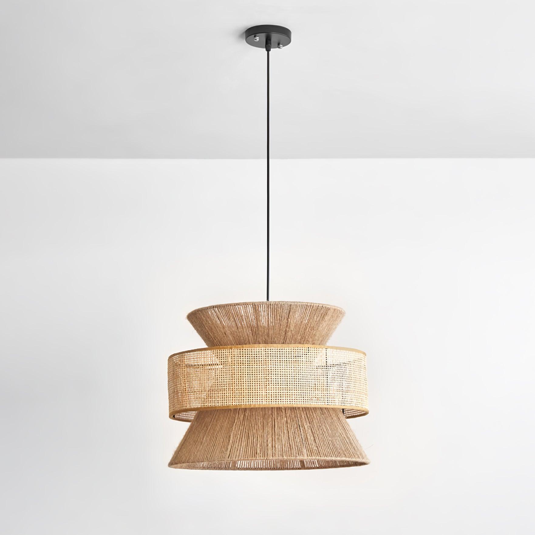 Ophelia Pendelleuchte Natur Rattan Geflochten-Letslighting