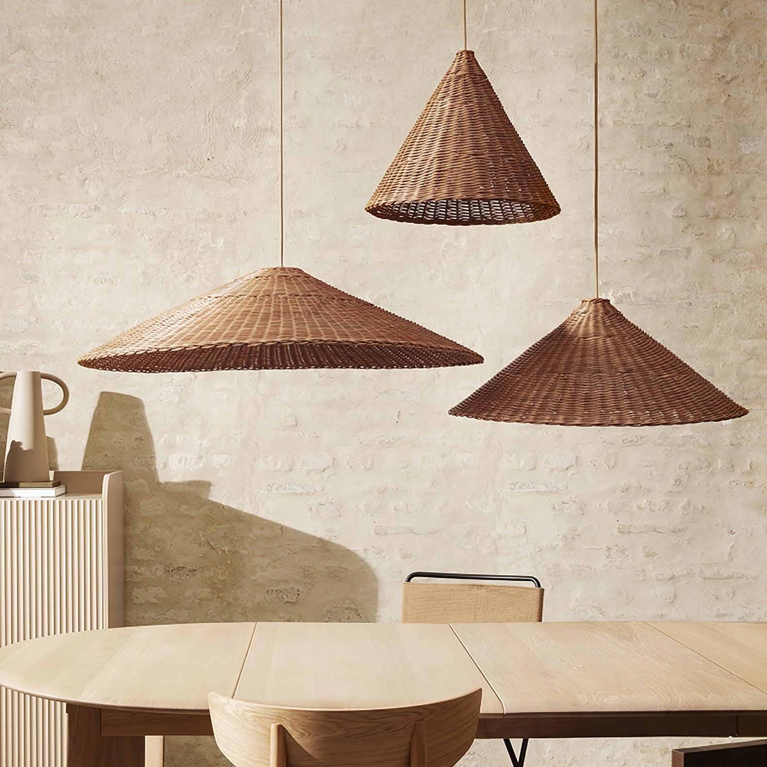 Elysiave Minimalistische Pendelleuchte aus Rattan-Letslighting