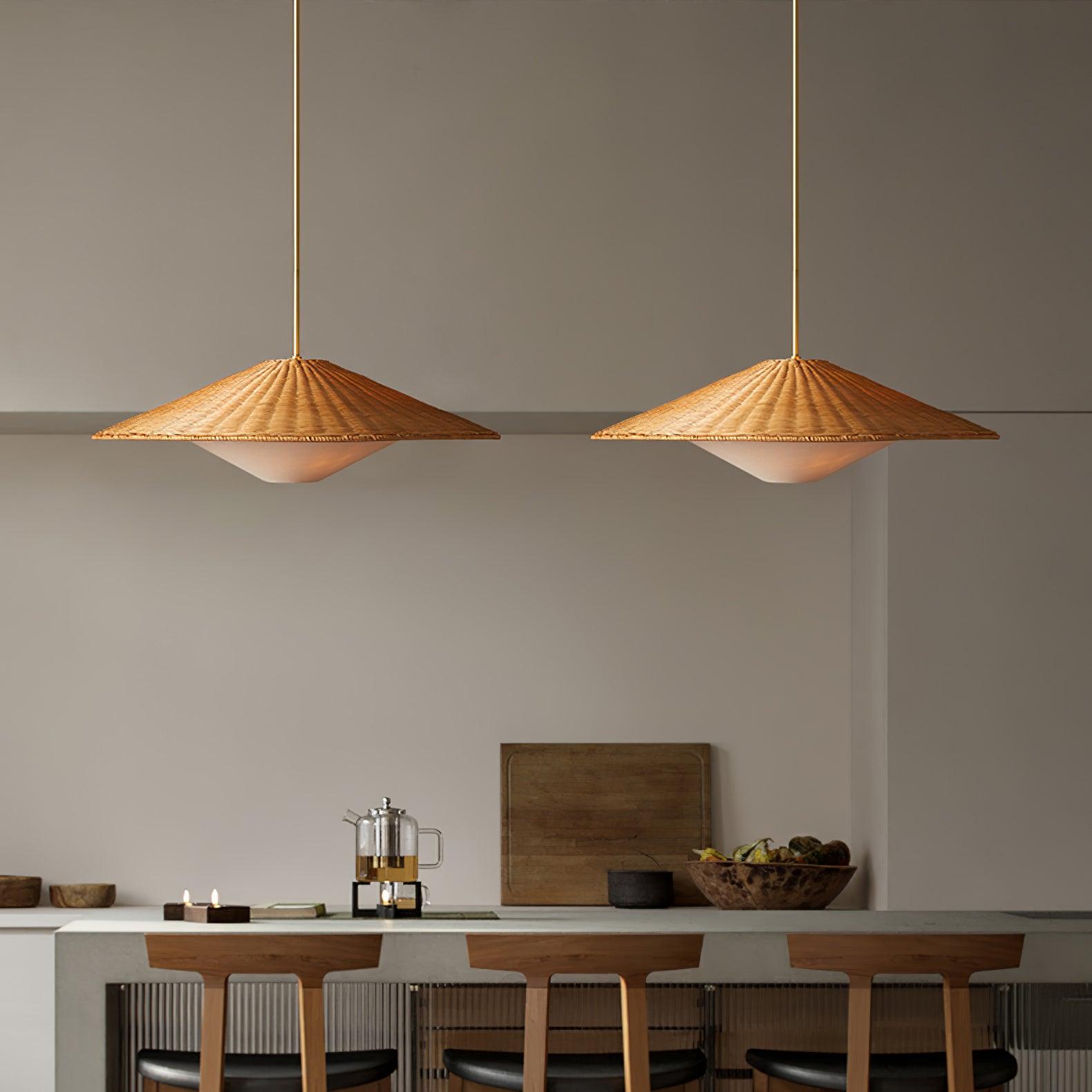 Elysiave Minimalistische Pendelleuchte aus Rattan-Letslighting