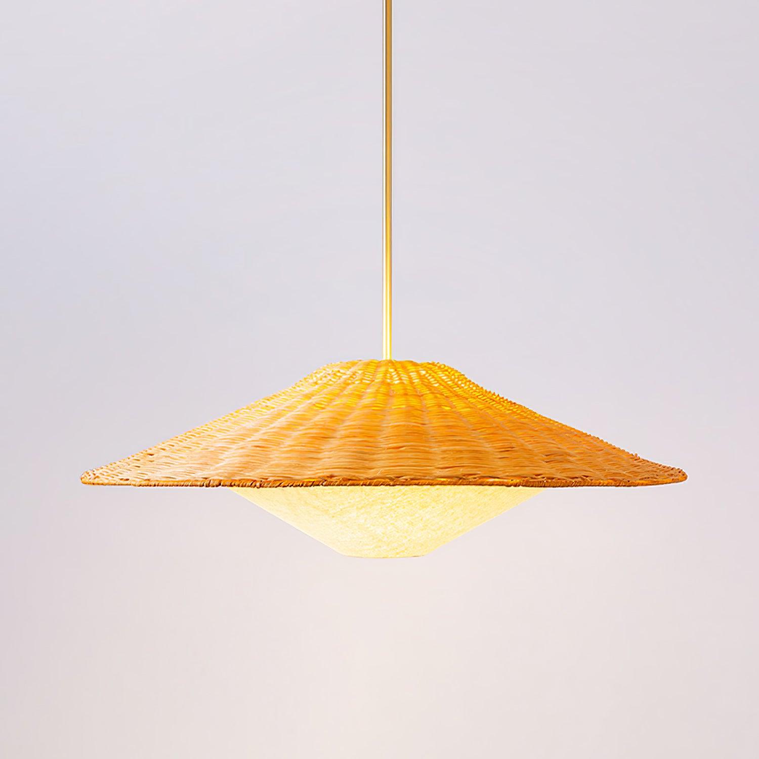 Elysiave Minimalistische Pendelleuchte aus Rattan-Letslighting