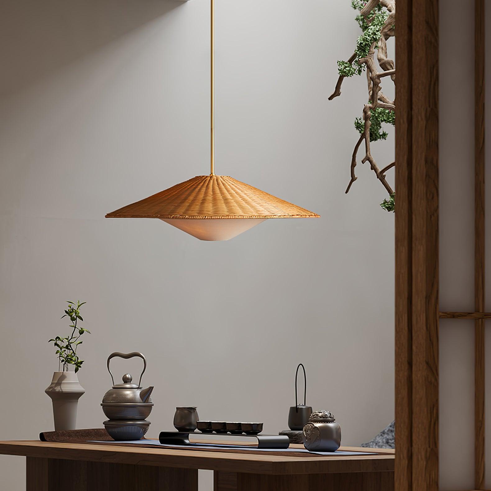 Elysiave Minimalistische Pendelleuchte aus Rattan-Letslighting
