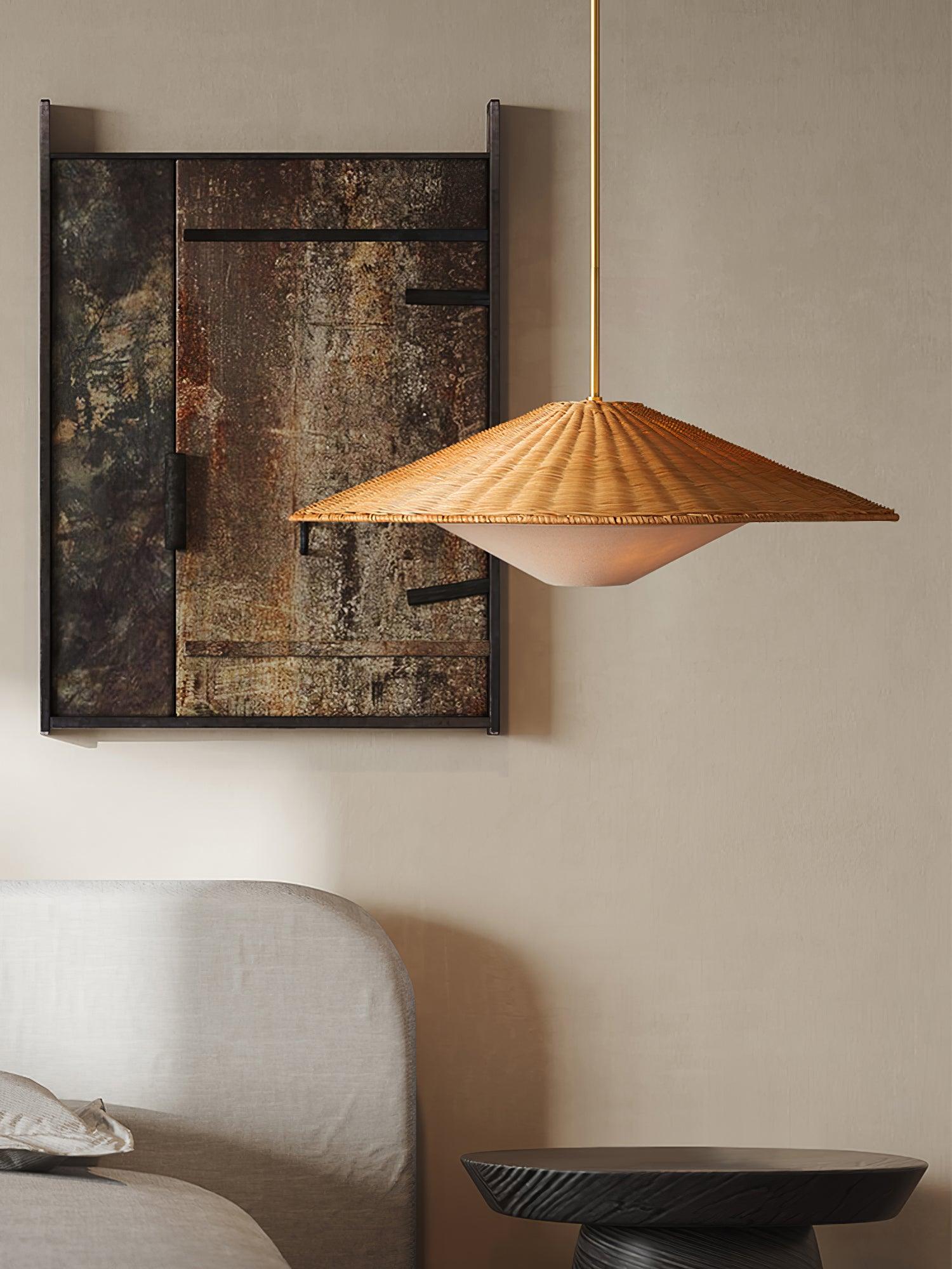 Elysiave Minimalistische Pendelleuchte aus Rattan-Letslighting