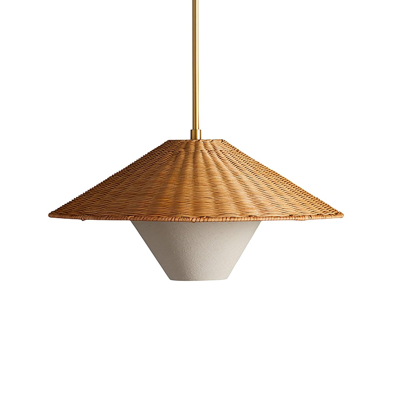 Elysiave Minimalistische Pendelleuchte aus Rattan-Letslighting
