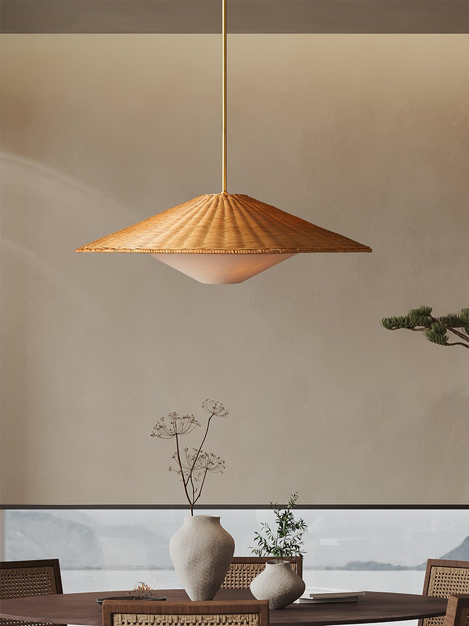 Elysiave Minimalistische Pendelleuchte aus Rattan-Letslighting