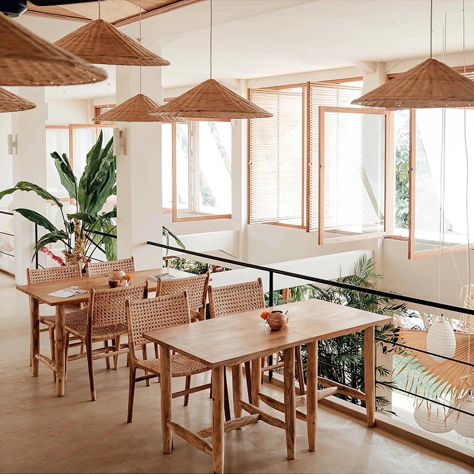 Elysiave Minimalistische Pendelleuchte aus Rattan-Letslighting