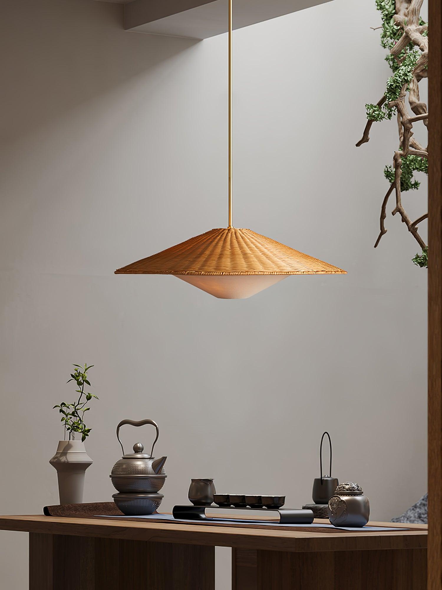 Elysiave Minimalistische Pendelleuchte aus Rattan-Letslighting