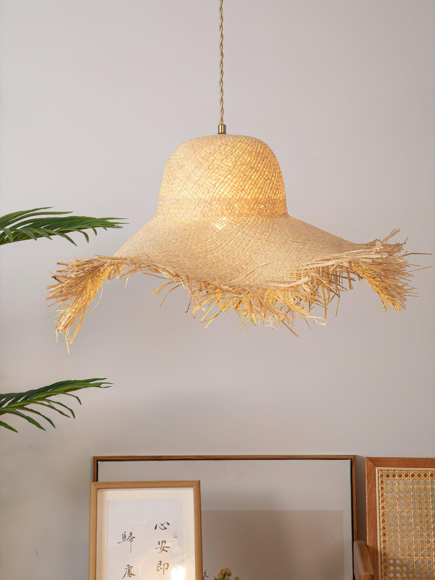 Zephyran Rattan Vintage Pendelleuchte-Letslighting