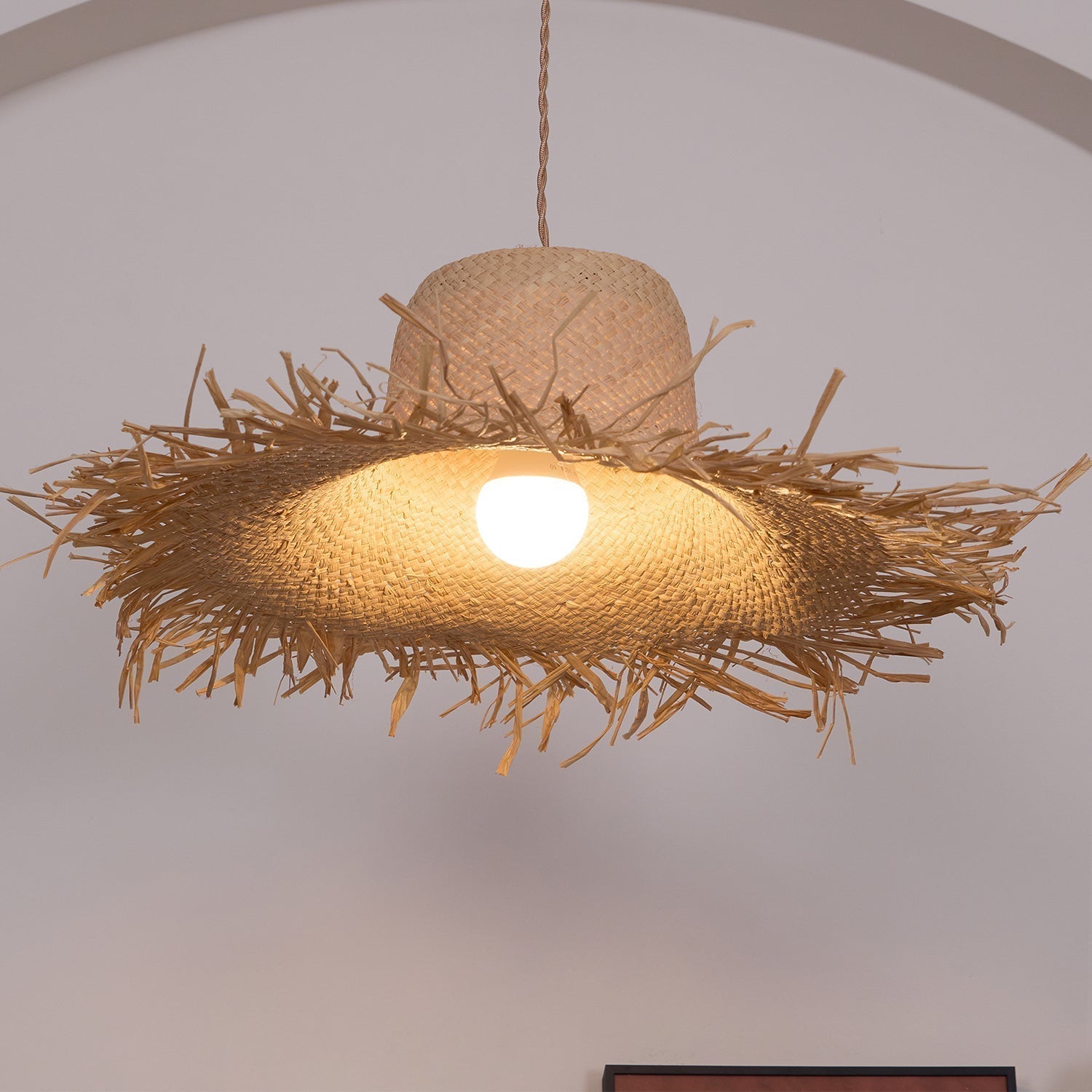 Zephyran Rattan Vintage Pendelleuchte-Letslighting