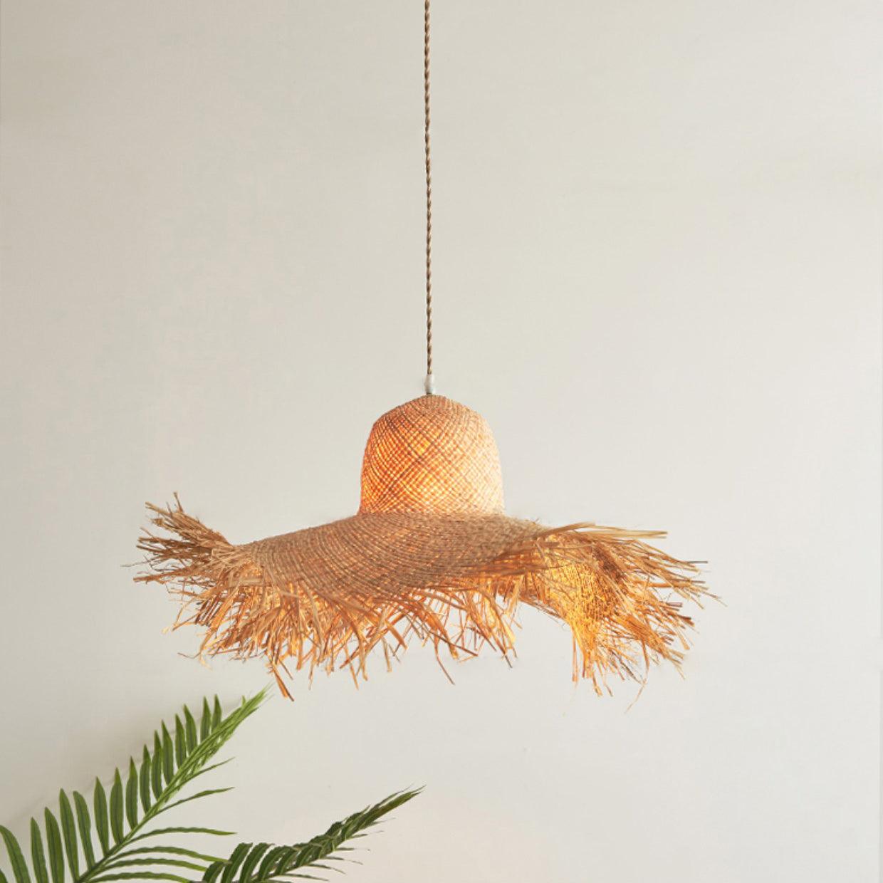 Zephyran Rattan Vintage Pendelleuchte-Letslighting