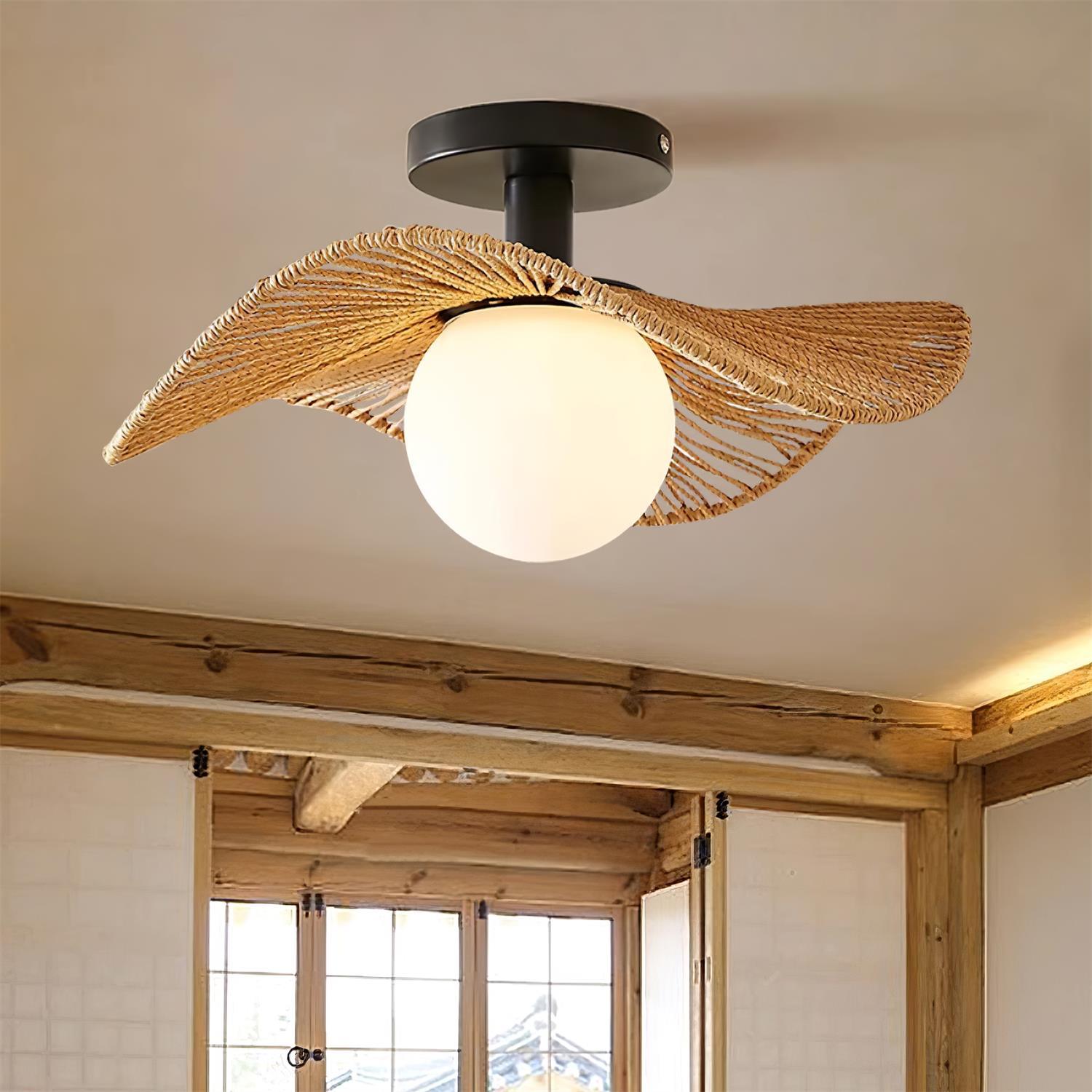 Fynora Gewebt Halb Einbau Decke Licht-Letslighting