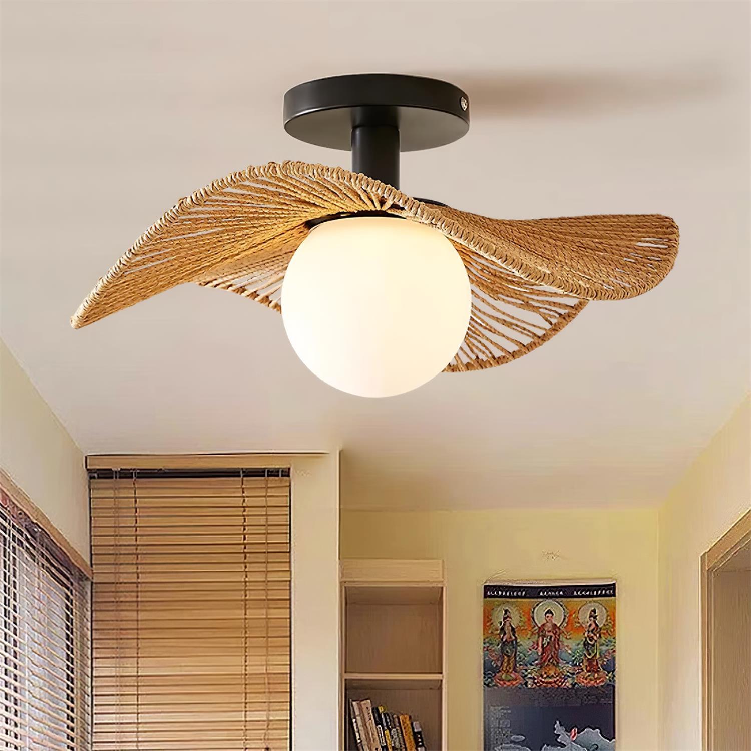 Fynora Gewebt Halb Einbau Decke Licht-Letslighting
