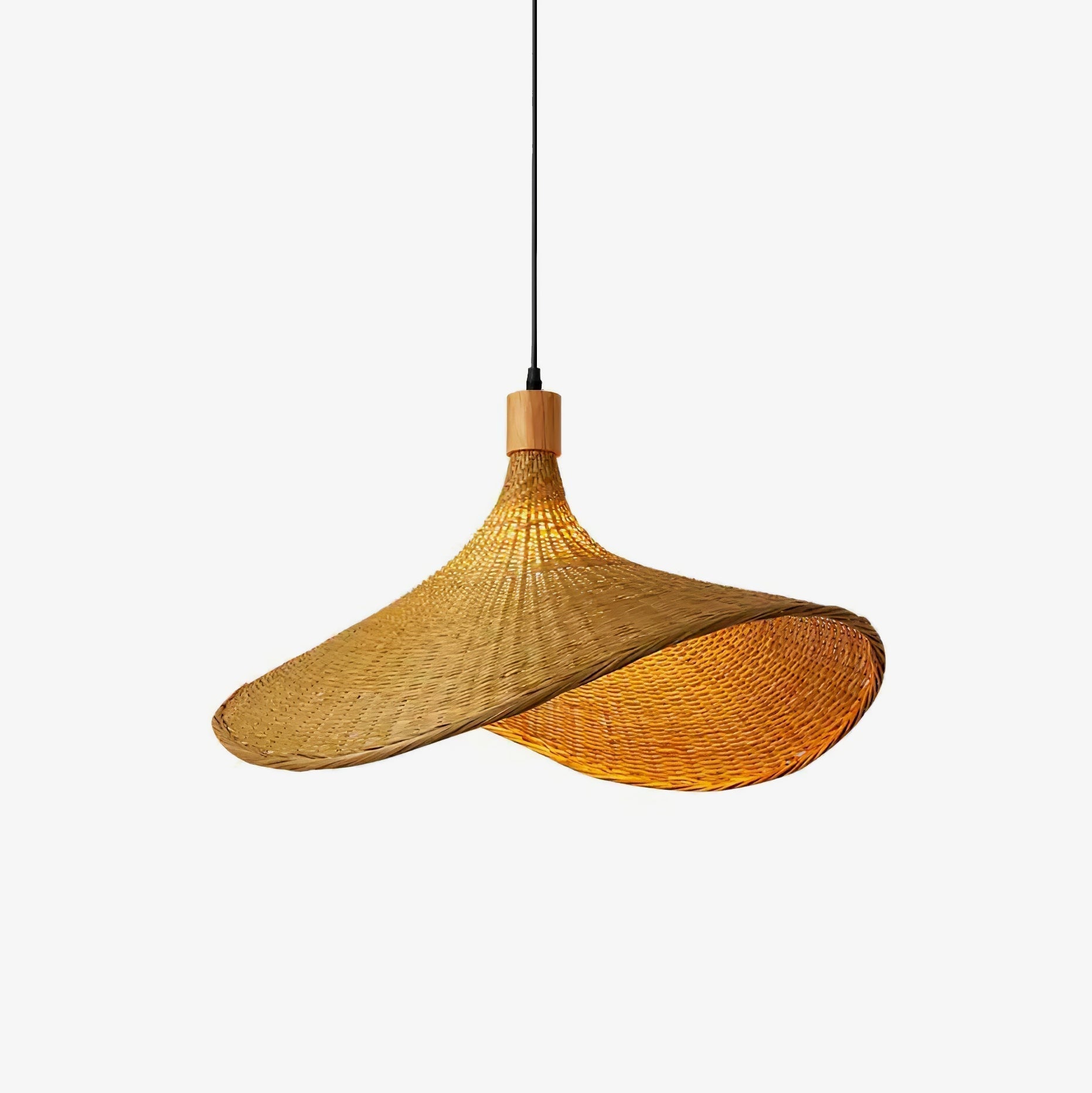 Marona Rattan-Vintage-Pendelleuchte-Letslighting