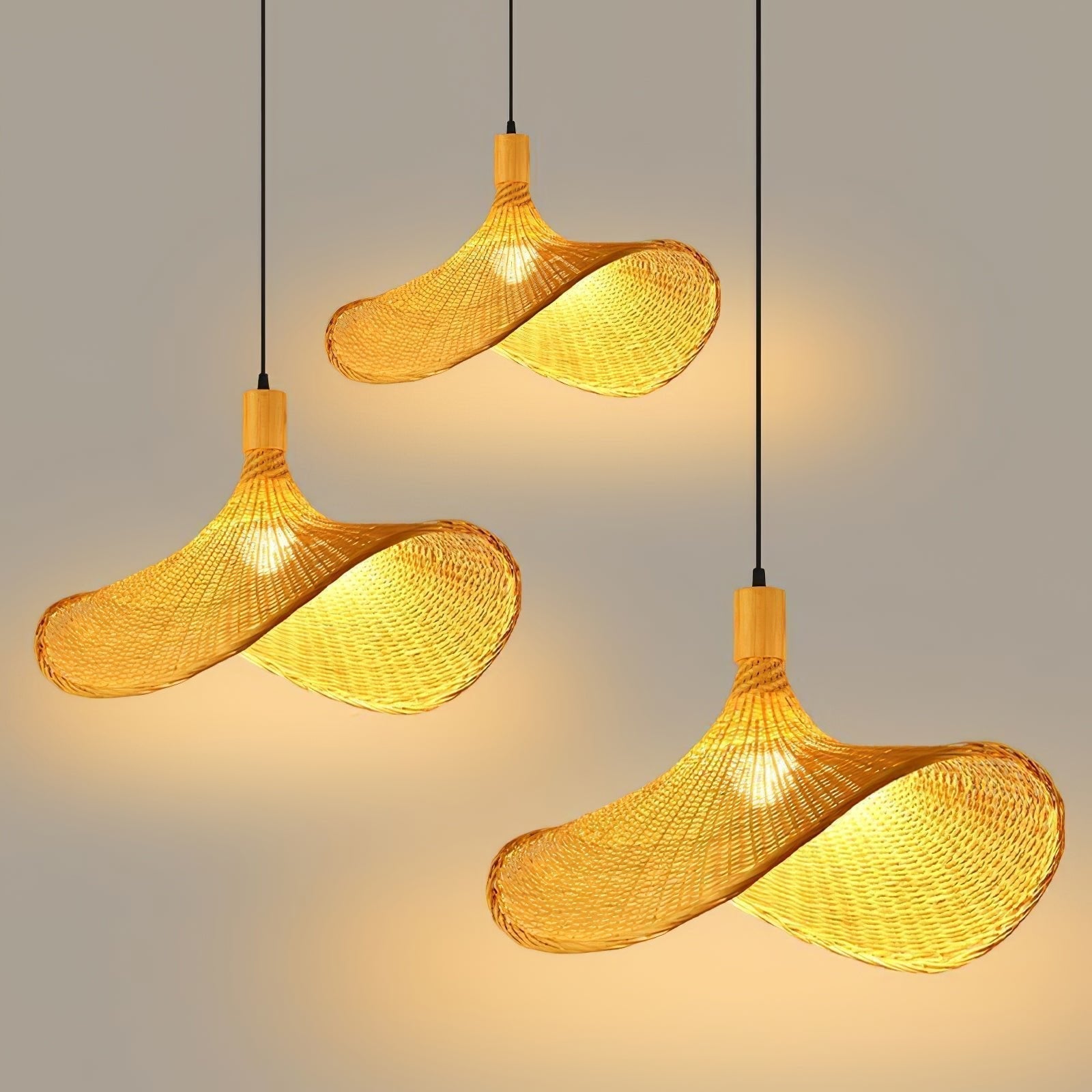 Marona Rattan-Vintage-Pendelleuchte-Letslighting