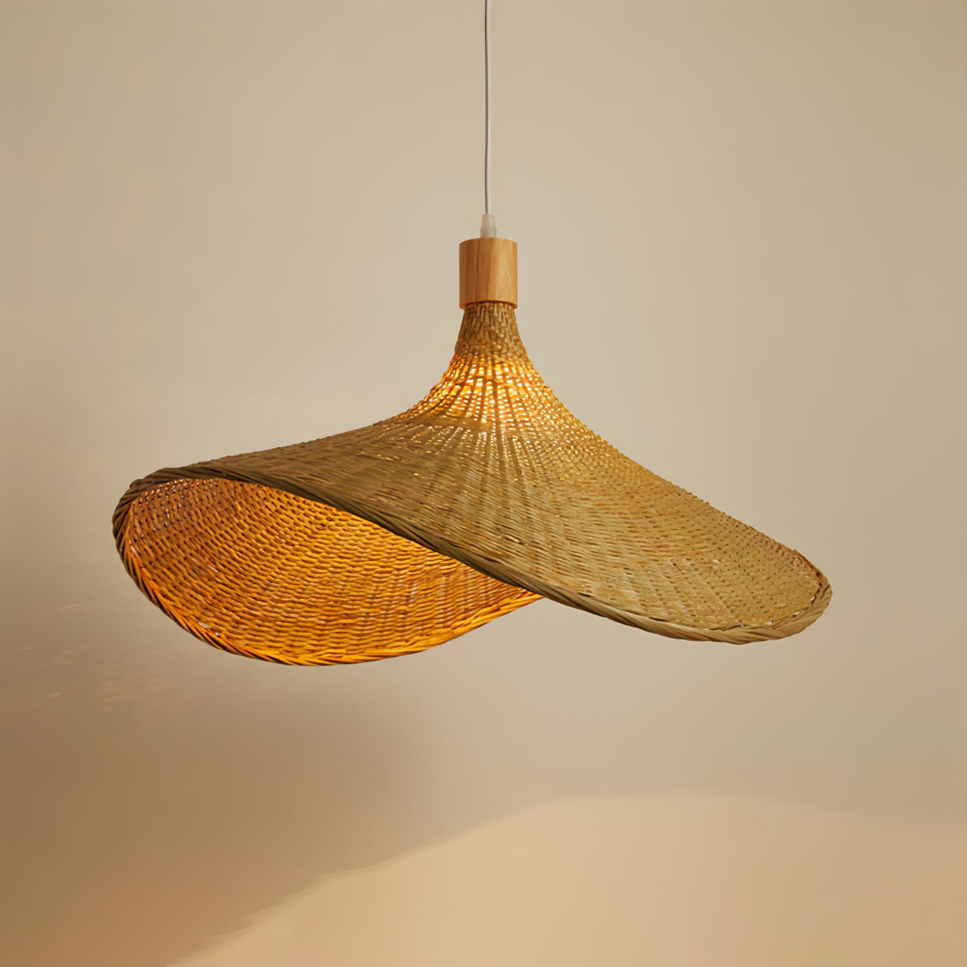 Marona Rattan-Vintage-Pendelleuchte-Letslighting
