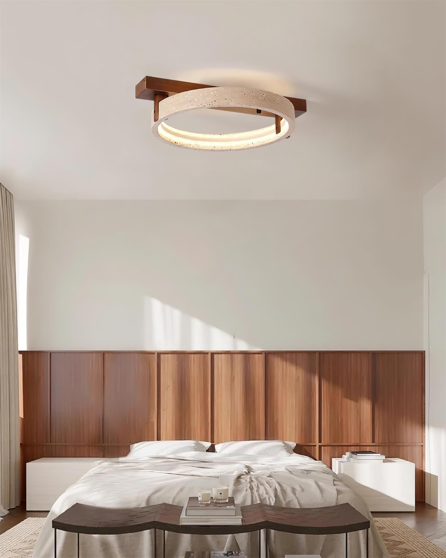 Ritta Natural Travertine Ceiling Lamp - Letslighting