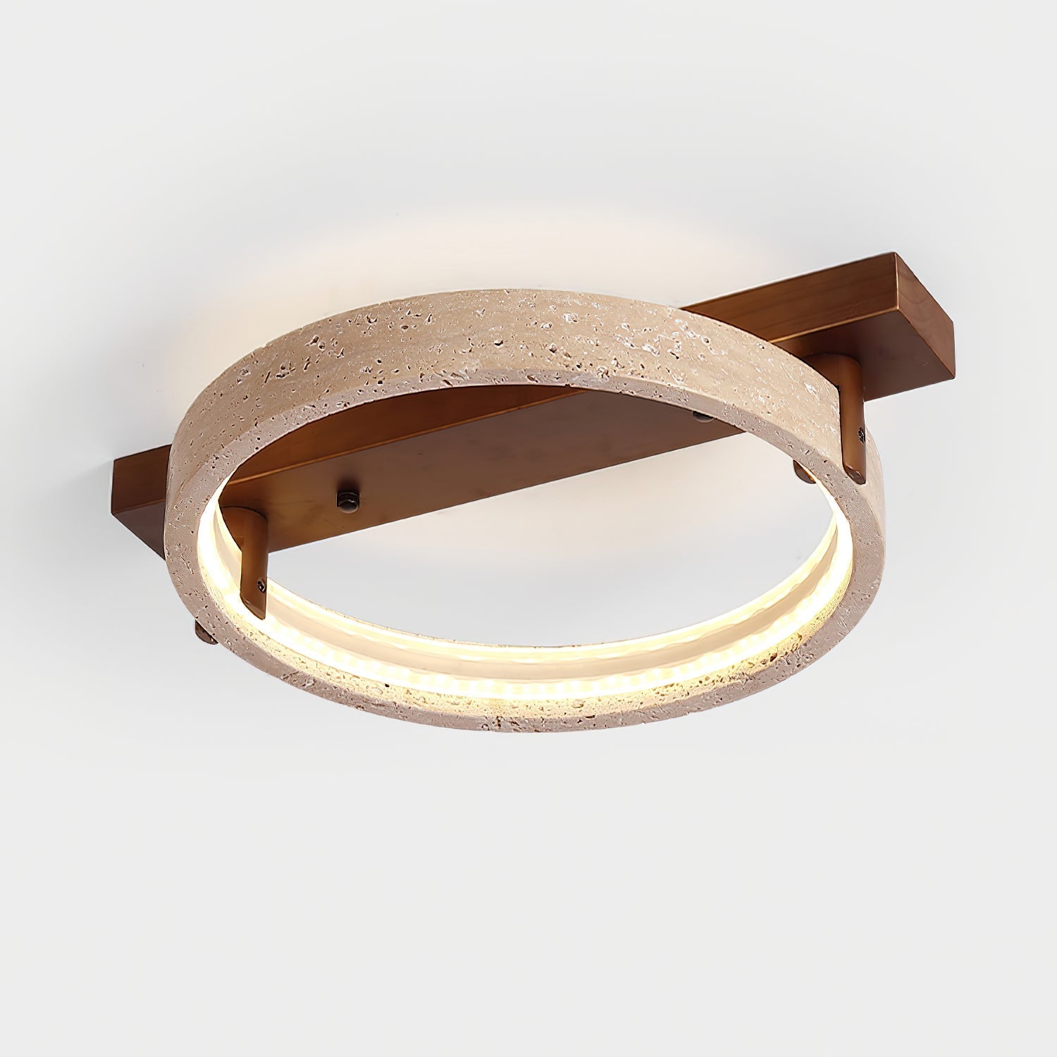 Ritta Natural Travertine Ceiling Lamp - Letslighting