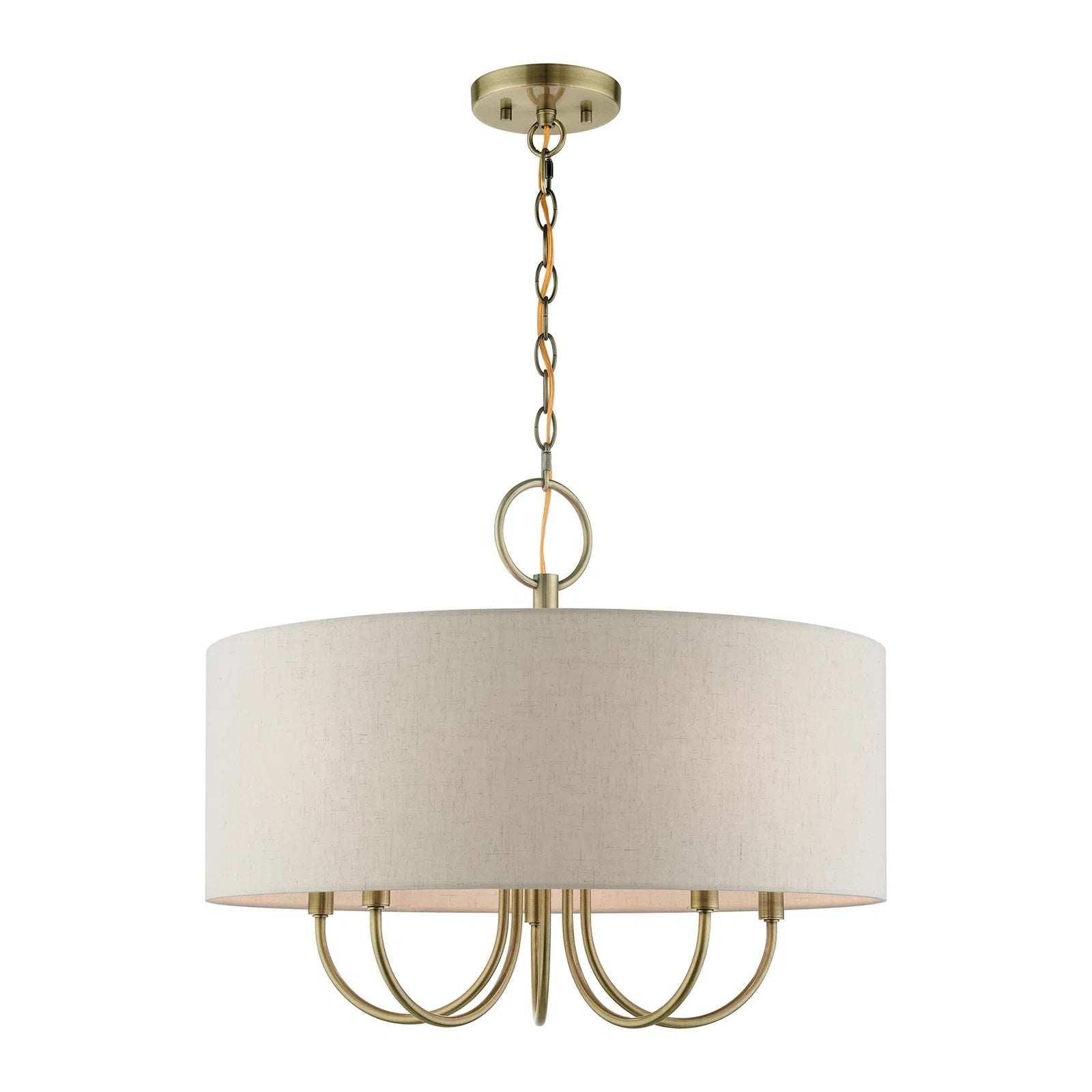 Ovyneth Klassischer Vintage-Trommel-Stoff-Kronleuchter-Letslighting