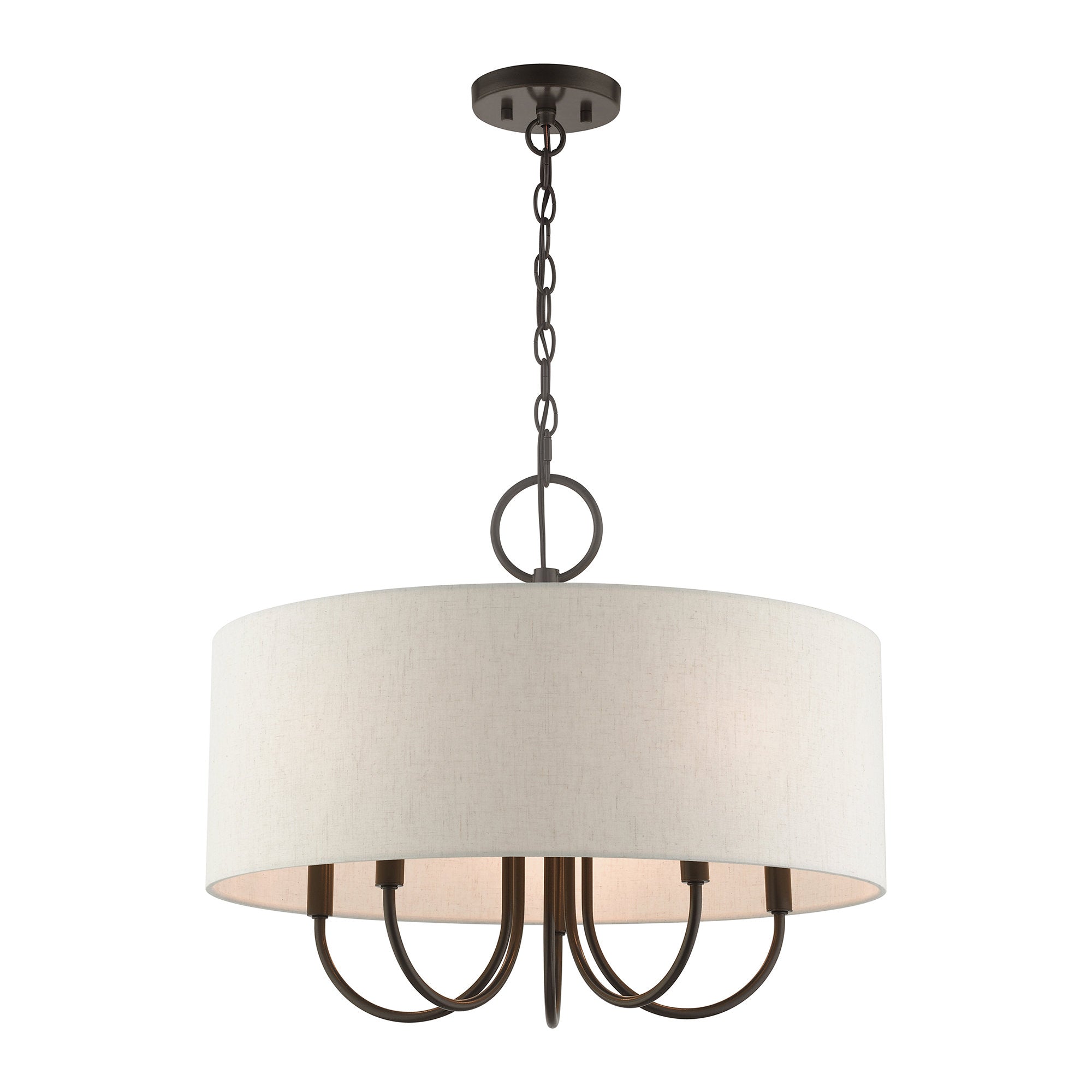 Ovyneth Klassischer Vintage-Trommel-Stoff-Kronleuchter-Letslighting