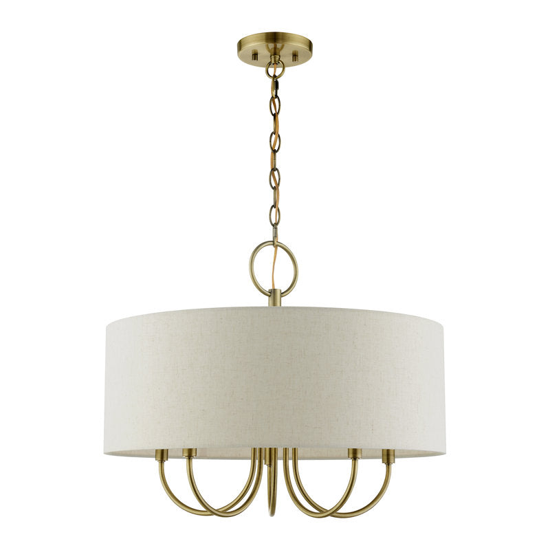 Ovyneth Klassischer Vintage-Trommel-Stoff-Kronleuchter-Letslighting