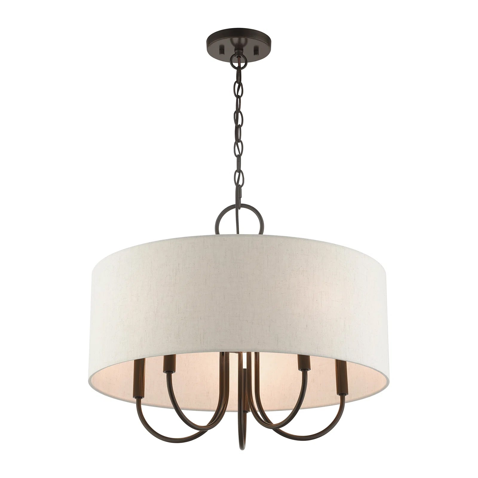 Ovyneth Klassischer Vintage-Trommel-Stoff-Kronleuchter-Letslighting